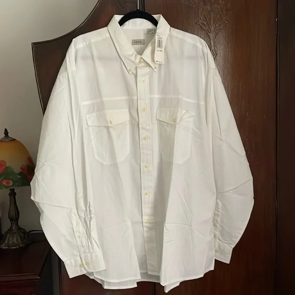 white christmas dresses IZOD Mens Performance Comfort Long Sleeve Button Down Shirt – ShopCGX main image 1